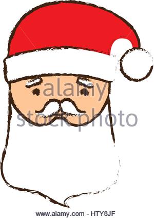 300x426 Silhouette Of Santa Claus Face With Christmas Hat And Half Shadow