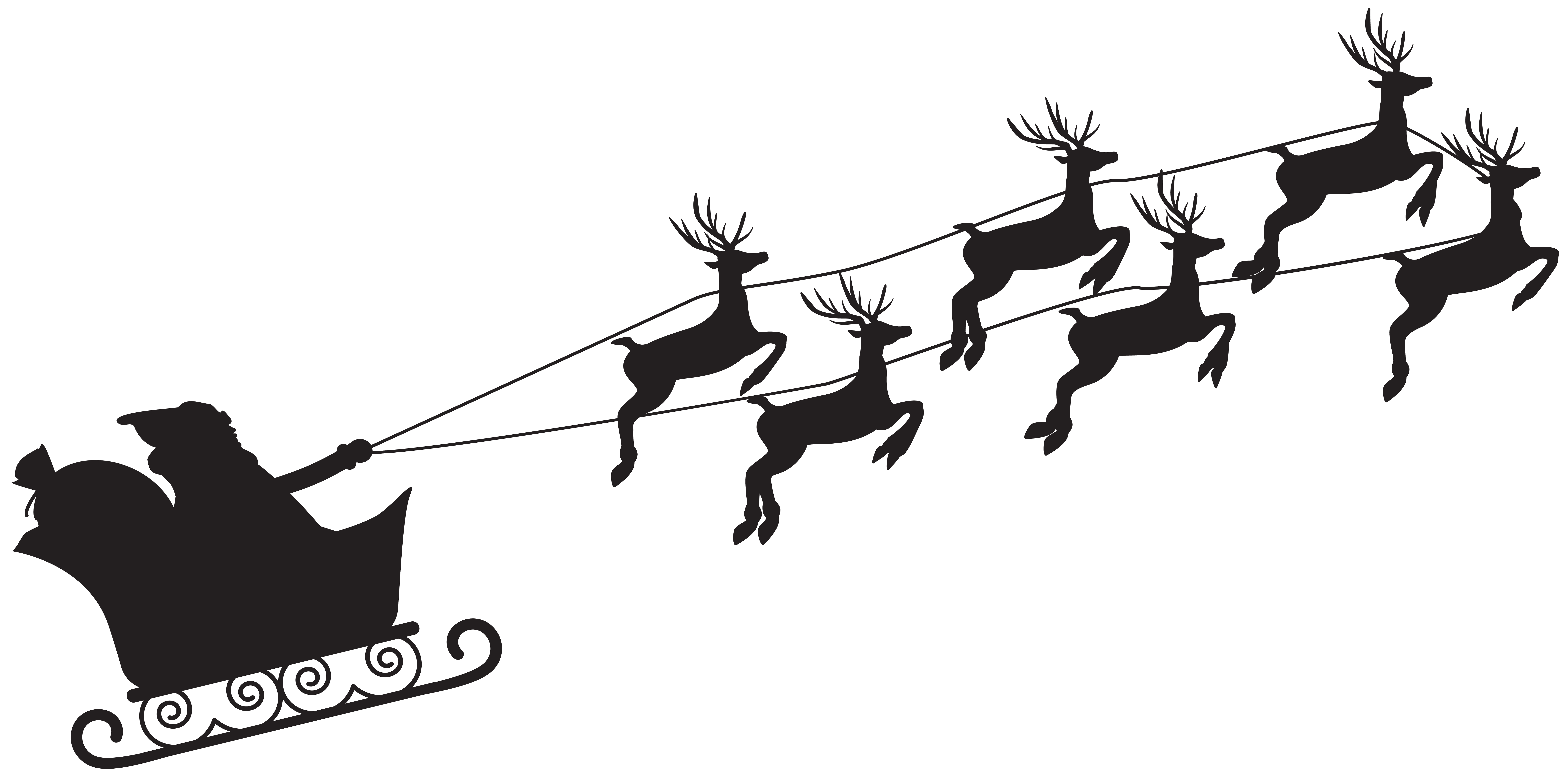 8000x3969 Santa Claus Silhouette Png Clip Artu200b Gallery Yopriceville