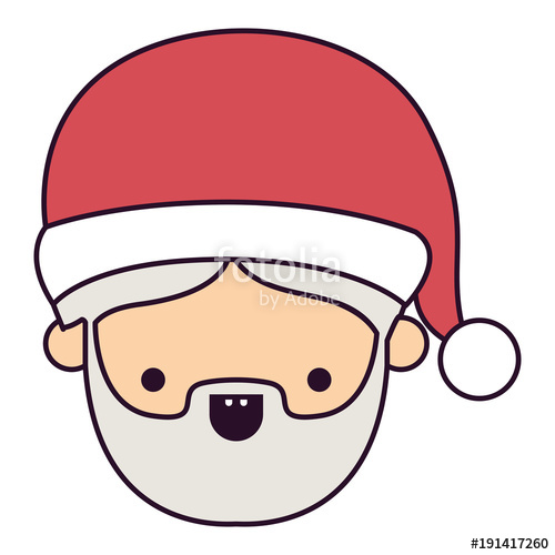 500x500 Santa Claus Man Kawaii Face Happiness With Open Mouth Expression