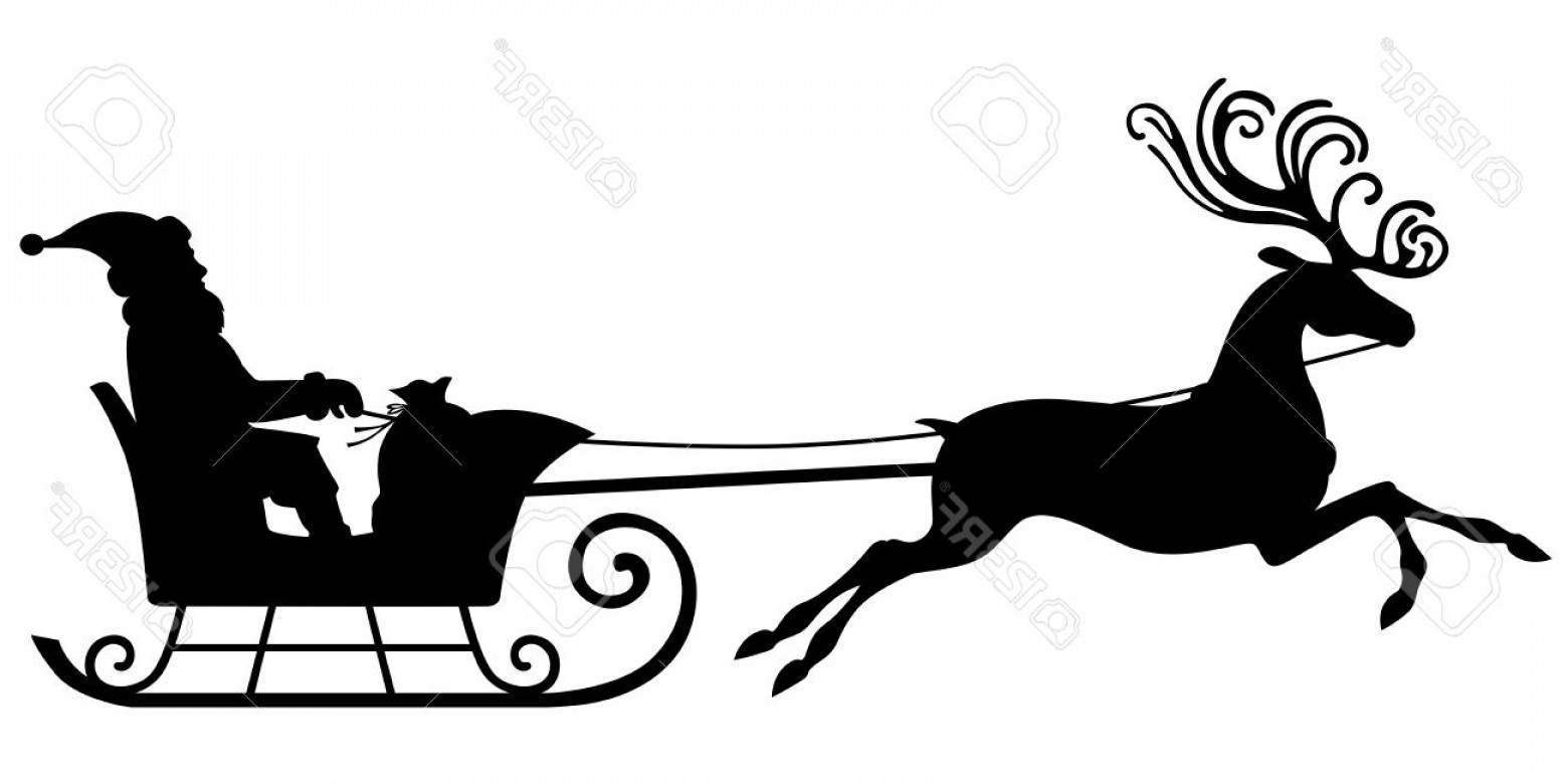 1560x780 Photostock Vector Vector Illustrations Of Silhouette Of Santa