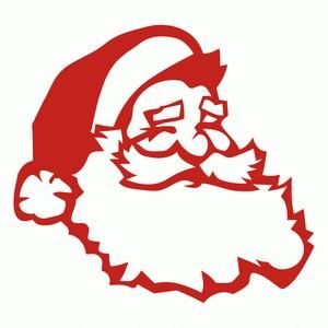 300x300 Silhouette Design Store Vintage Santa Claus Head Cricut