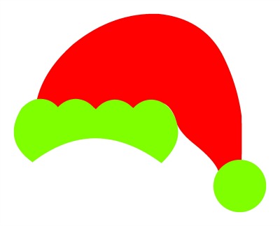 400x324 Santa Hat Monogram Topper Svg