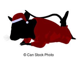 265x194 Christmas Mouse Illustration Silhouette. Christmas Mouse Clip