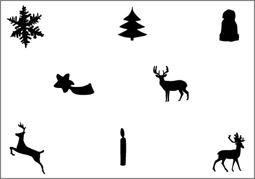 Santa In Sleigh Silhouette