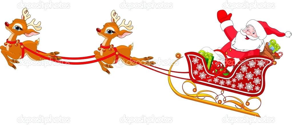 1022x437 Santa And Sliegh And Sleigh Silhouette Santa Sleigh Png Jogja.club