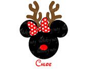 170x135 Disney Christmas Minnie Reindeer Printable Iron On Transfer Or Use