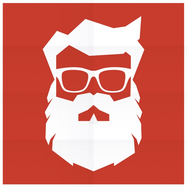 626x626 Silhouette Of Hipster Santa Claus Vector Free Download
