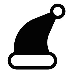 283x283 Santa Hat Silhouette Silhouette Of Santa Hat