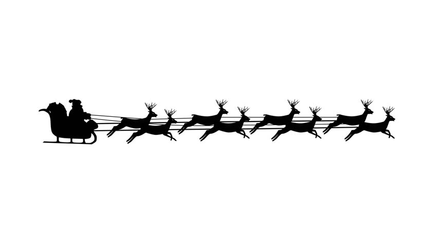 Santa Sled Silhouette