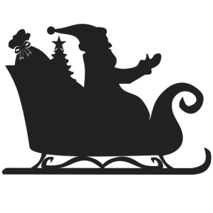 Santa Sleigh Silhouette at GetDrawings | Free download