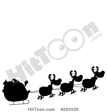 450x470 Sleigh Silhouette Clip Art