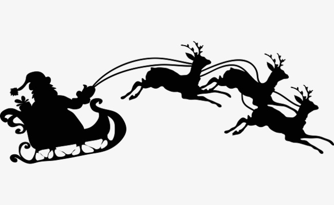 650x400 Santa Claus Sitting In Sleigh, Black Christmas Pictures, Creative