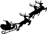 165x120 Sleigh Silhouette Vector