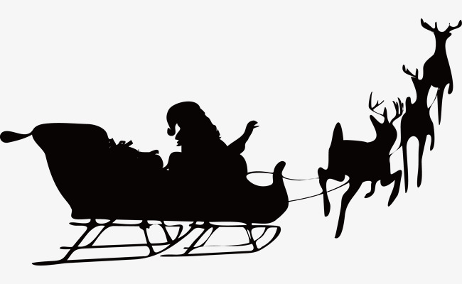 650x400 Christmas Reindeer By People Vector Silhouettes, Christmas