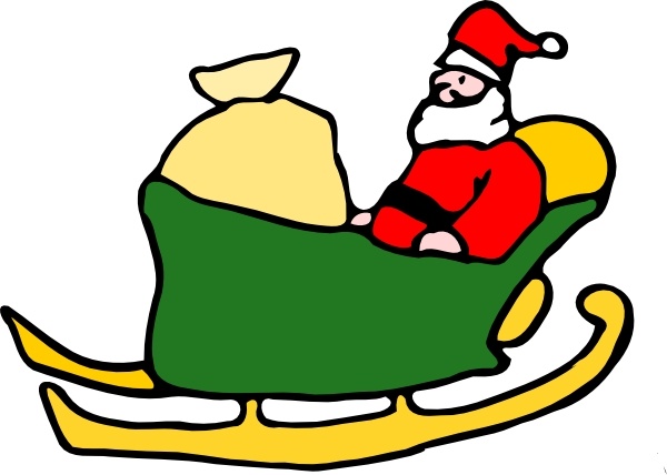 600x428 Fen Santa In His Sleigh Clip Art Free Vector In Open Office