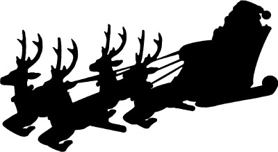 400x219 Santa Sleigh Christmas Wall Sticker Vinyl Decal Decor Ebay