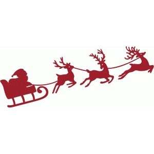 300x300 Silhouette Design Store Santa's Sleigh Vinyl Art Ideas