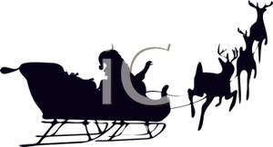 300x162 Of Santa's Sleigh Being Pulled By Reindeer