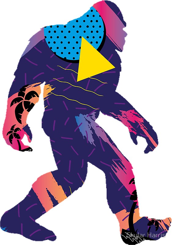 562x800 Sasquatch Silhouette Bigfoot Pattern Stickers By Skylar Harris