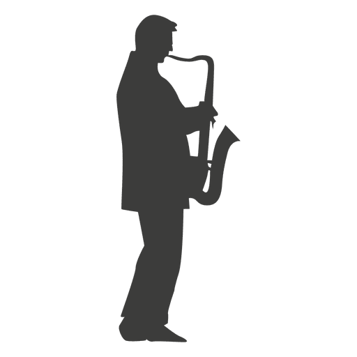 512x512 Saxophone Player Silhouette