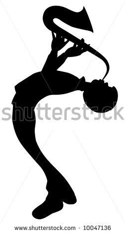 252x470 Sax Player Clipart
