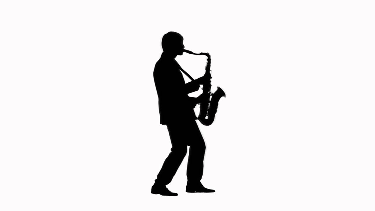 1280x720 Video Footage Saxophonist Silhouette