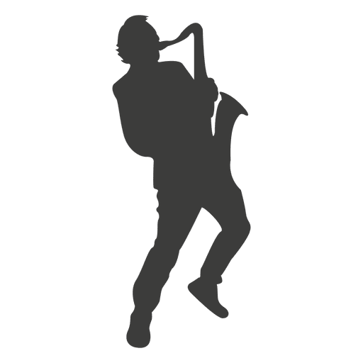 512x512 Saxophone Player Silhouette 2