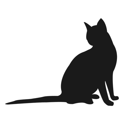 Scared Black Cat Silhouette at GetDrawings | Free download