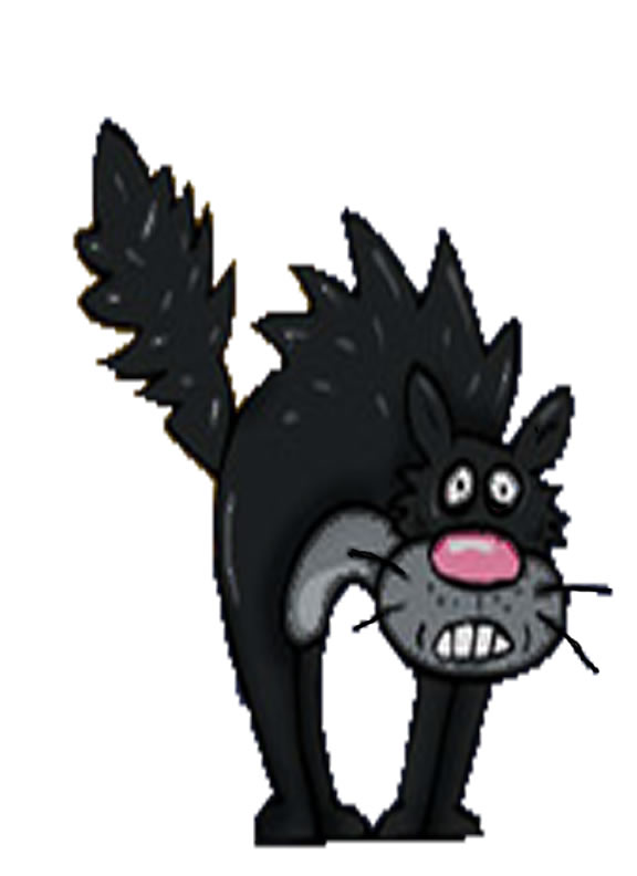 576x792 Halloween Scared Cat Clipart Collection