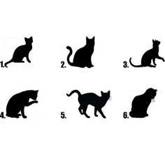 236x235 Cat Silhouette Set Of Cats Silhouettes Illustration