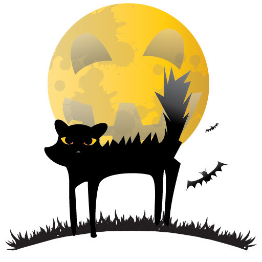 512x512 Black Cat, Cat, Halloween, Scared, Scary Icon Icon Search Engine