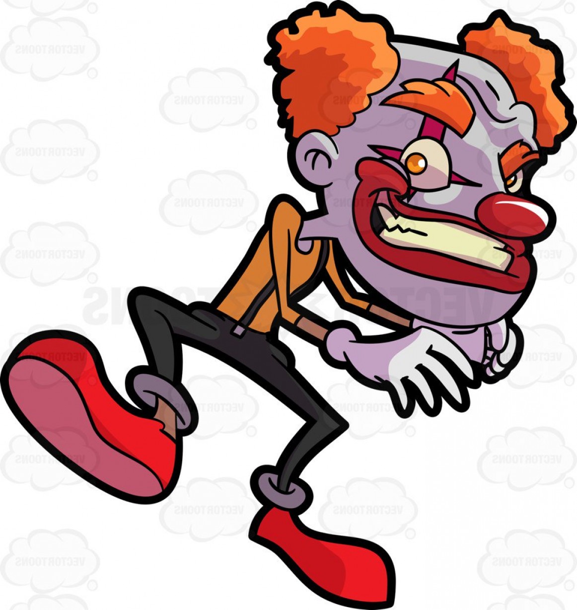 1162x1228 A Creepy Clown With Orange Hair Createmepink