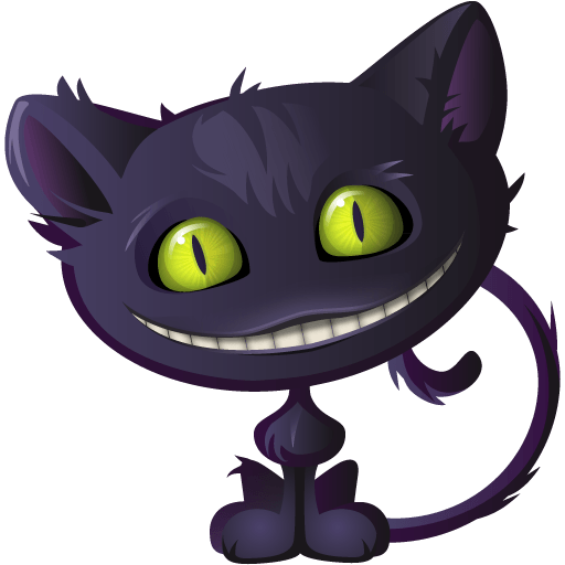 512x512 Scared Black Cat Clipart
