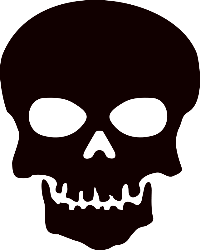 641x800 Scary Skeleton Face Clipart