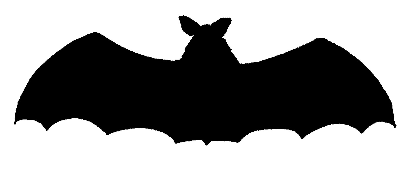 1600x662 Digital Stamp Design Royalty Free Halloween Bat Silhouette