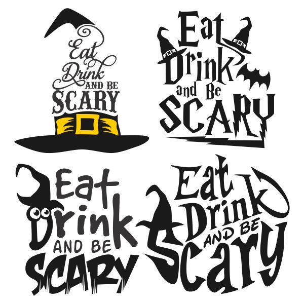 600x600 Eat Drink And Be Scary Svg Halloween Cuttable Cricut Ideas