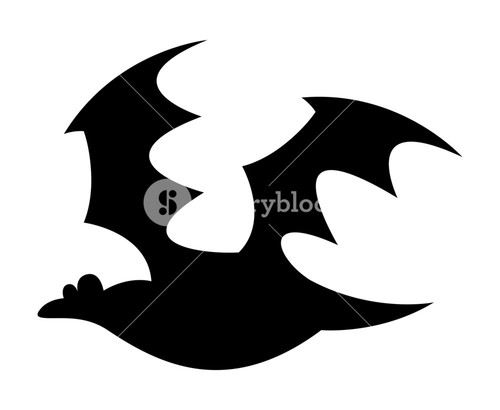 500x410 Scary Halloween Bat Shape Royalty Free Stock Image