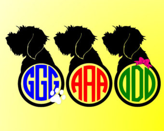 340x270 American Flag Schnauzer Silhouette Clipart Collection