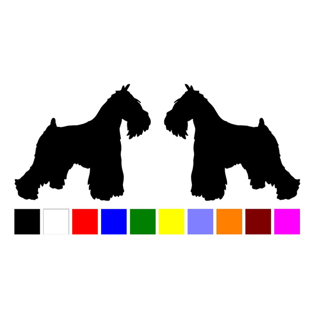 640x640 Hotmeini 2 Miniature Schnauzer Dog Breed Silhouette Home Windows