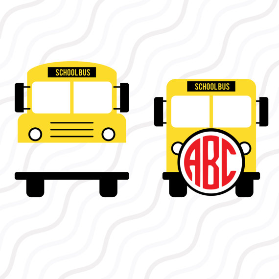 570x570 School Bus Svg Back To School Svgschool Bus Monogram Svg Cut
