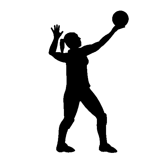550x550 Girl Sports Silhouette Volleyball