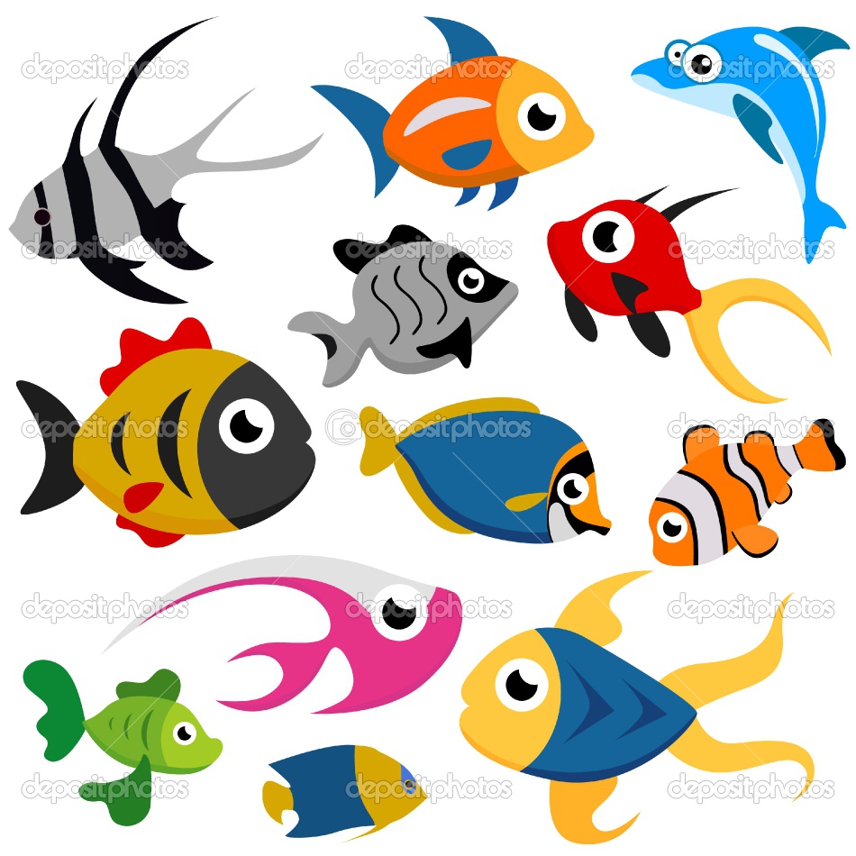 950x950 Fun Fish Silhouette Smiling Orange Small Gold Fish Cartoon Stock