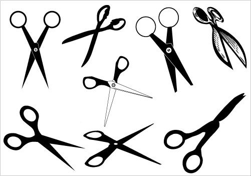 501x351 Scissors Silhouette Clip Art Packsilhouette Clip Art