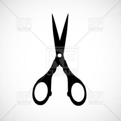400x400 Scissors Silhouette Royalty Free Vector Clip Art Image