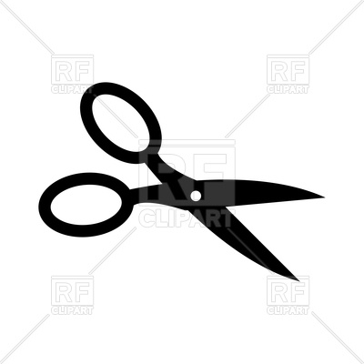400x400 Scissors Silhouette Isolated Royalty Free Vector Clip Art Image