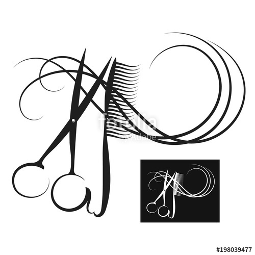 500x500 Scissors And Comb Silhouette Stock Image And Royalty Free Vector