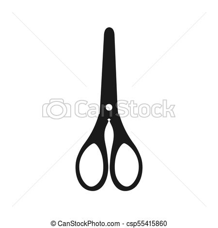 450x470 Silhouette Of Closed Scissors. Vector Illustration Clip Art Vector