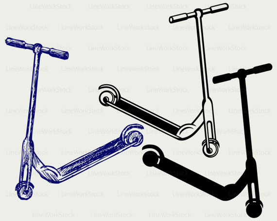 570x456 Kick Scooter Svgscooter Clipartscooter Clipartscooter