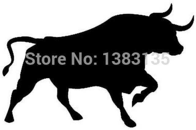 640x426 Bull Silhouette Car Window Sticker Vinyl Decal For Motorbike