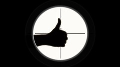 240x135 Sniper Scope Silhouette Hand Ok Like ~ Stock Video